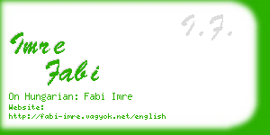 imre fabi business card